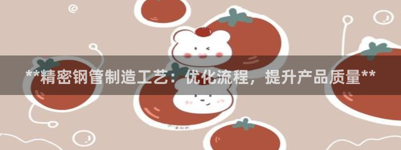 新版彩神v8登录不了：**精密钢管制造工艺：优化流程，提升产品质量**