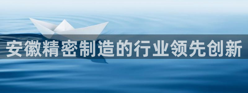 彩神8是正规平台吗知乎：安徽精密制造的行业领先创新