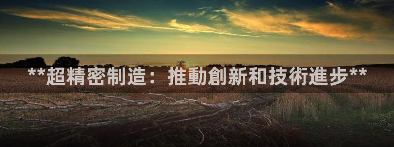 彩神vii官网：**超精密制造：推動創新和技術進步**