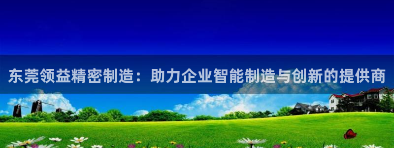 彩神Vll购彩大厅：东莞领益精密制造：助力企业智能制造与创新的提供商