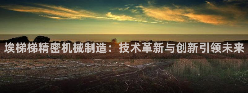 彩神网合法吗：埃梯梯精密机械制造：技术革新与创新引领未来