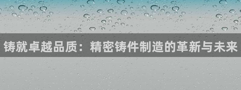彩神通官方网：铸就卓越品质：精密铸件制造的革新与未来