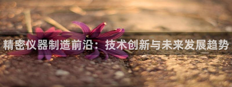 彩神iv能赚钱吗：精密仪器制造前沿：技术创新与未来发展趋势